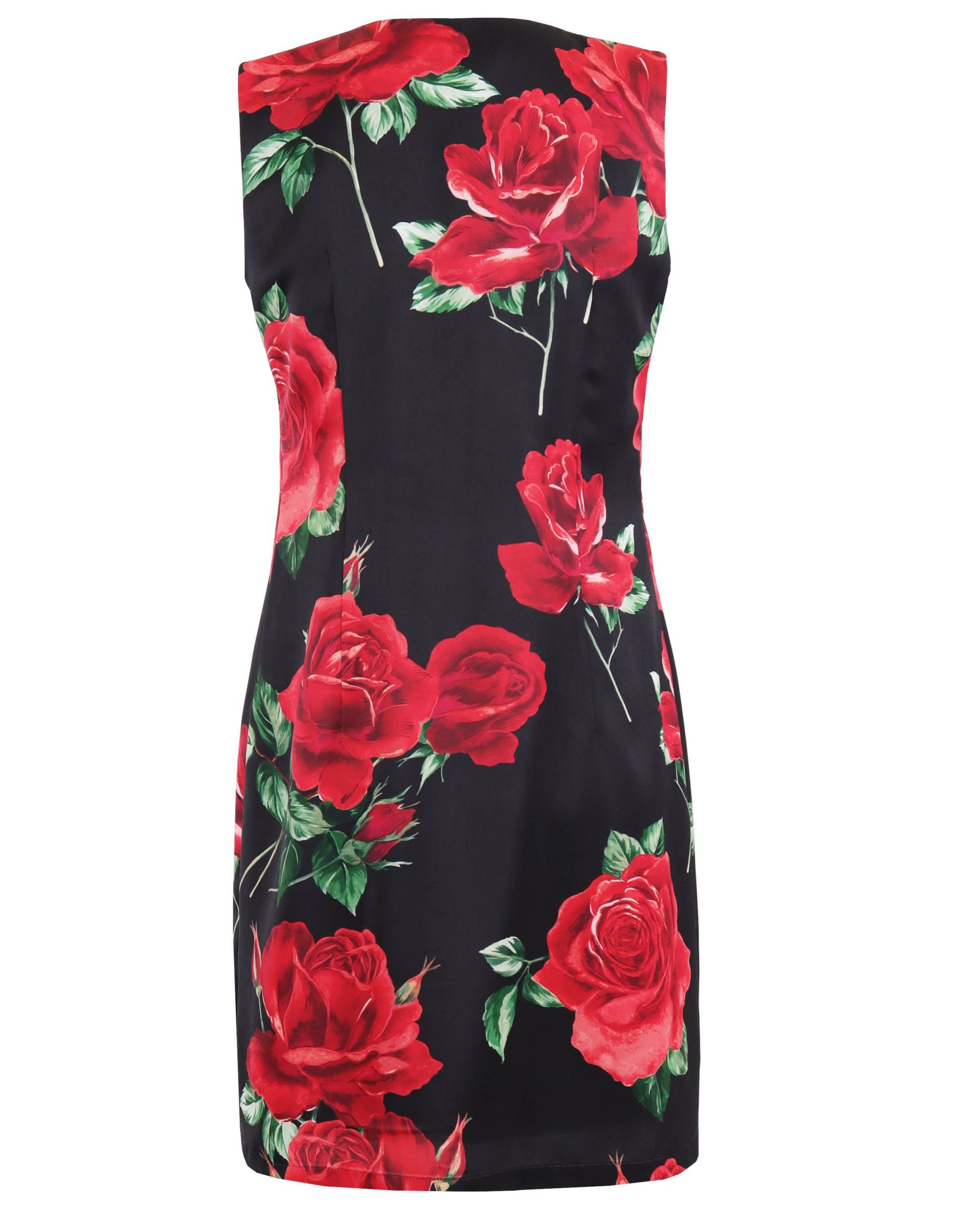 Шифонена рокля с десен на рози 1