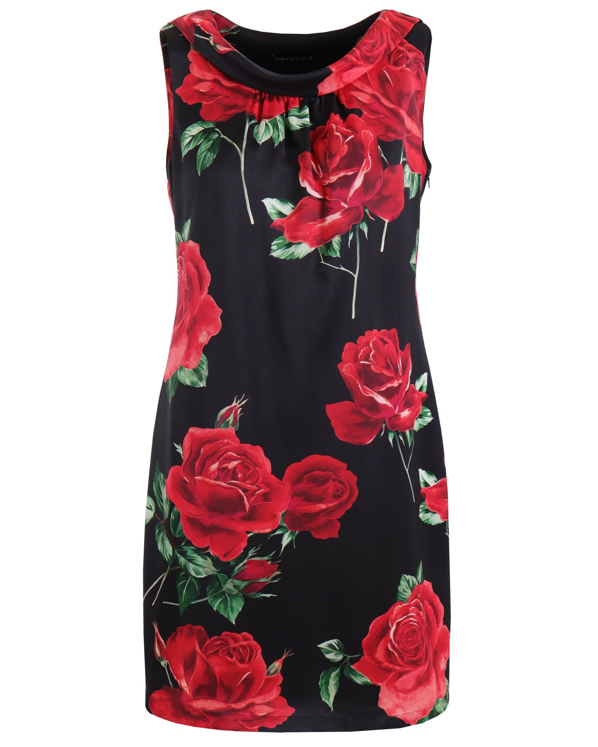 Шифонена рокля с десен на рози 0