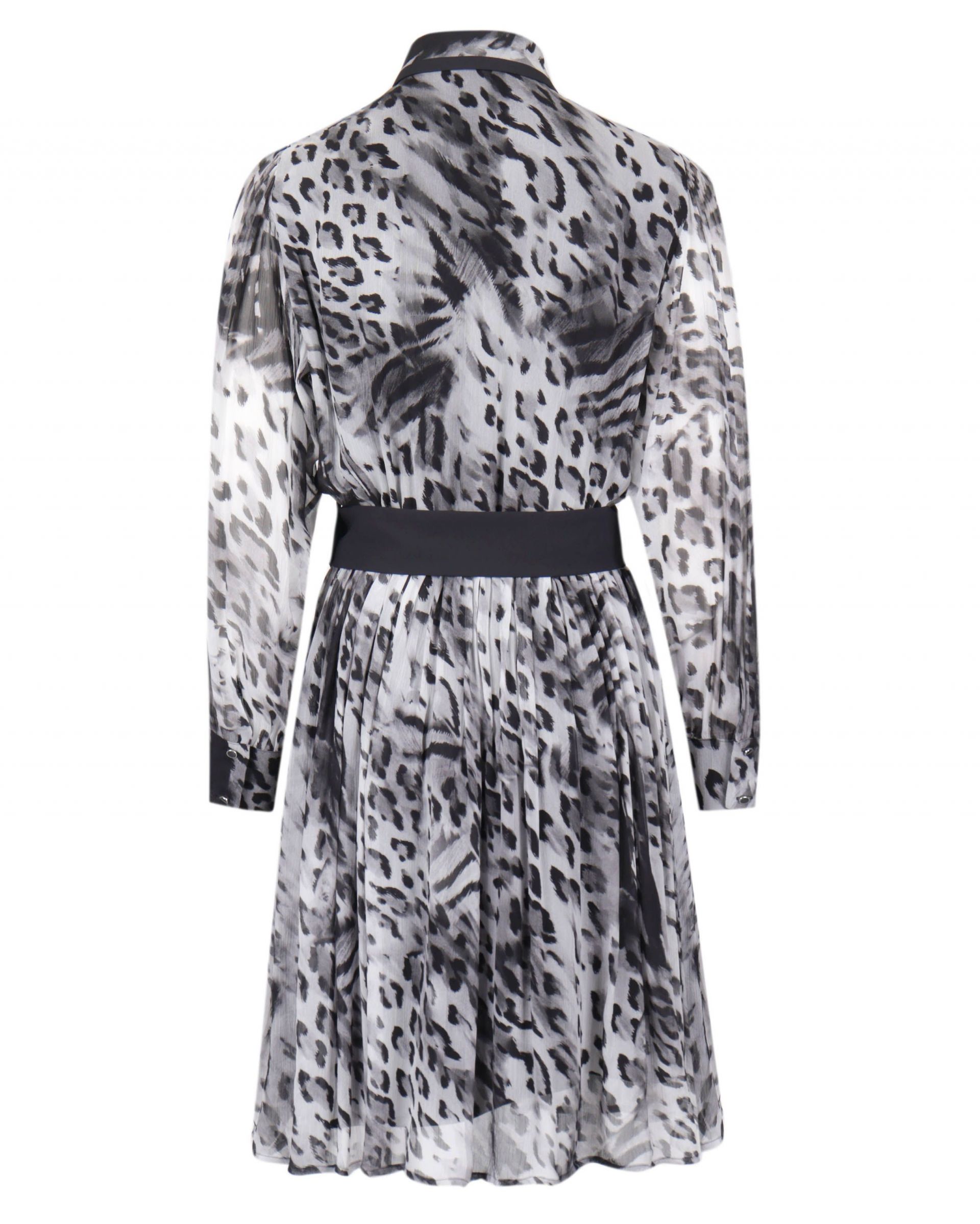 Rayon dress with leopard print 1