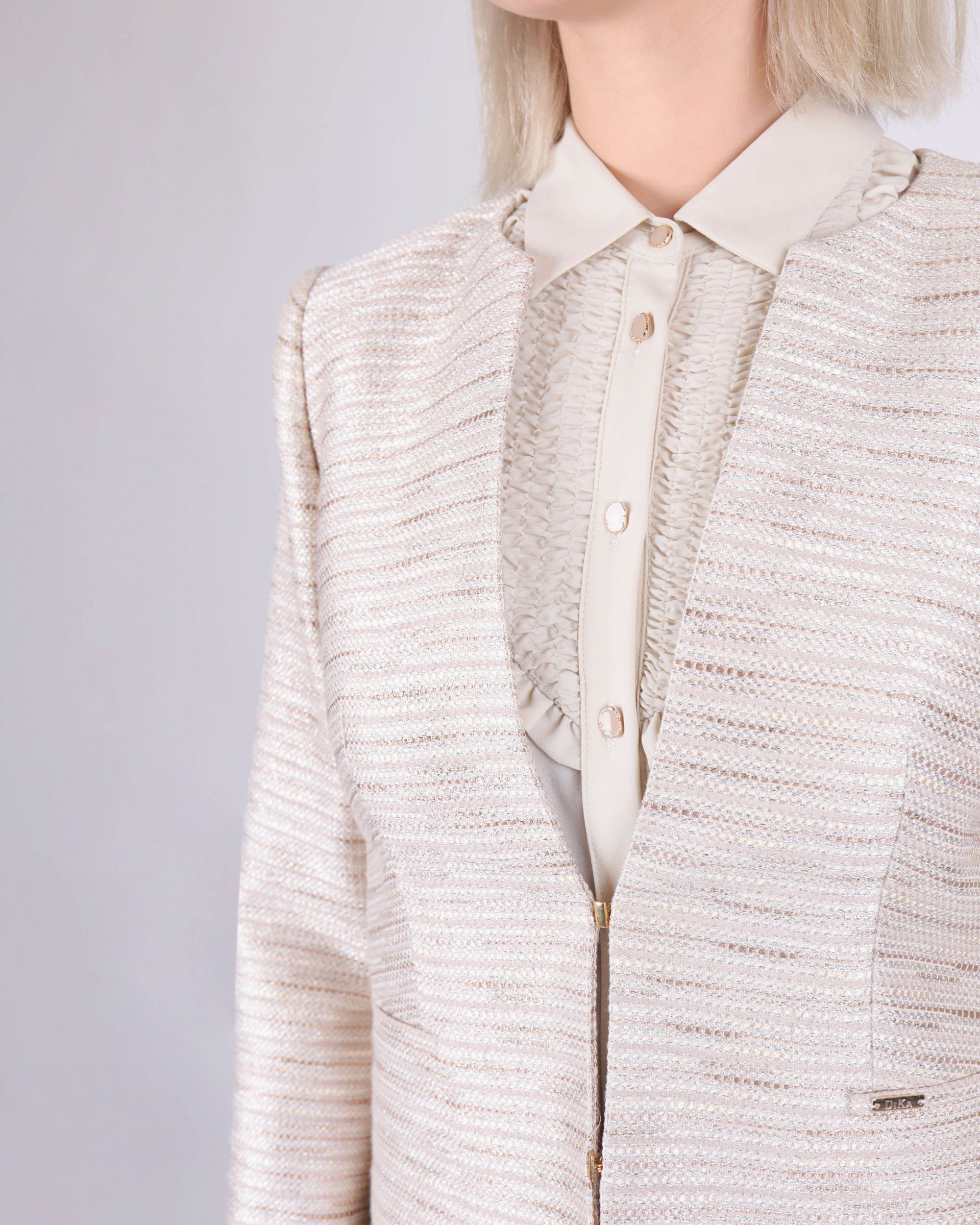 Cotton tweed jacket with lurex 5