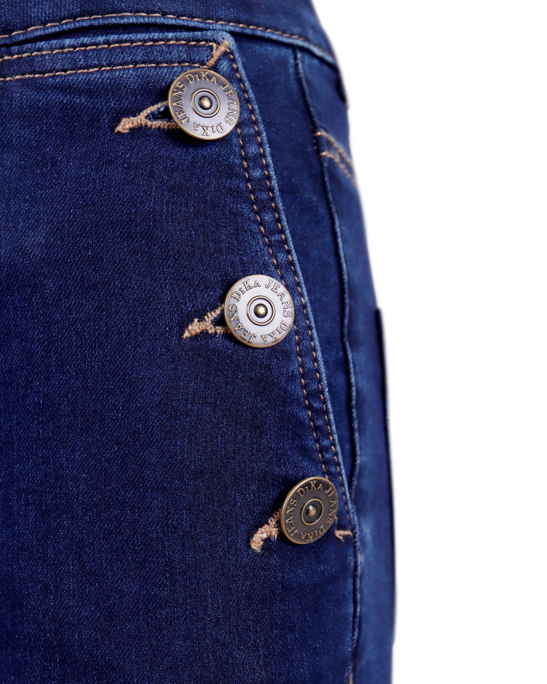 Cotton jeans with decorative buttons 2