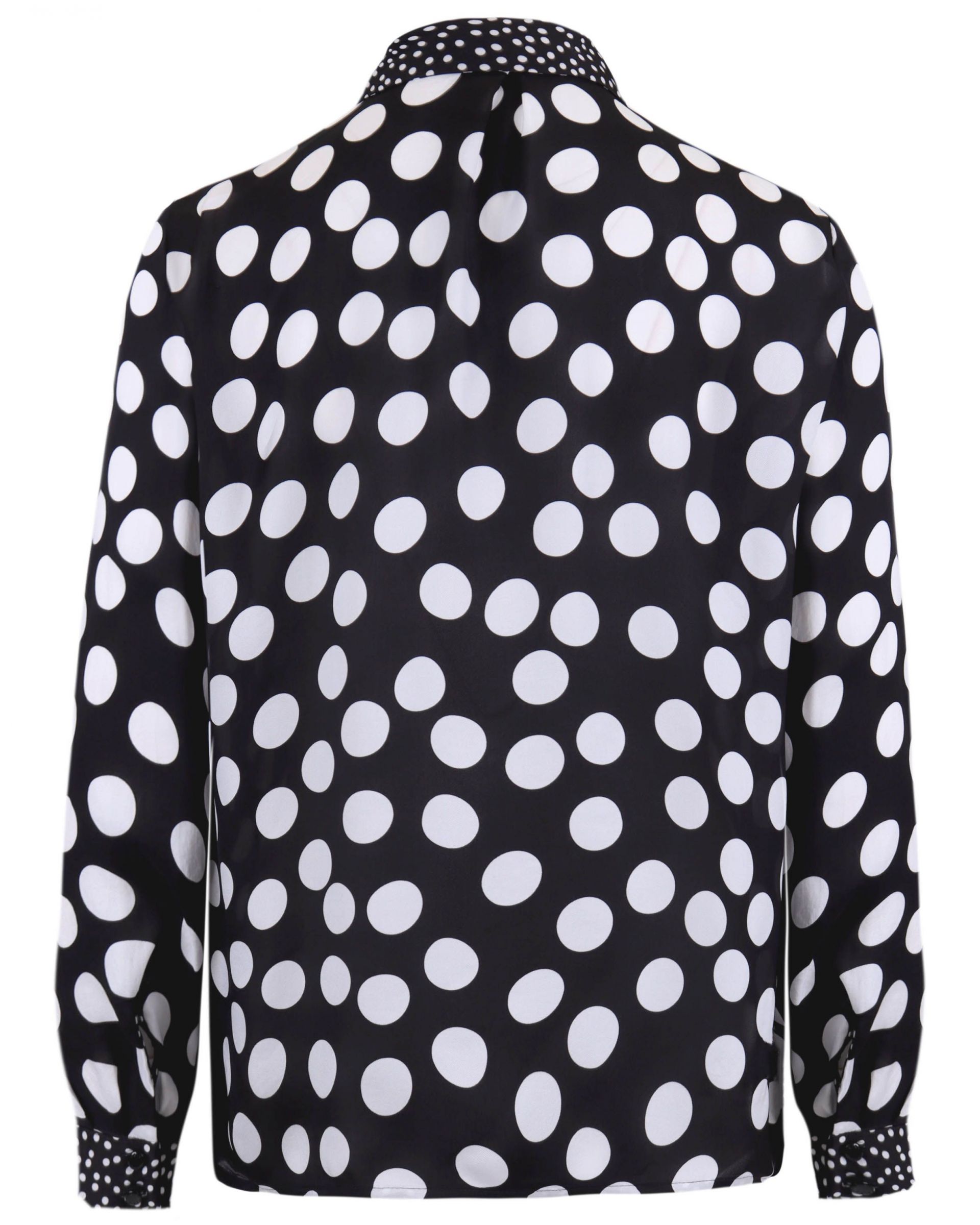 Chiffon shirt with dots  1