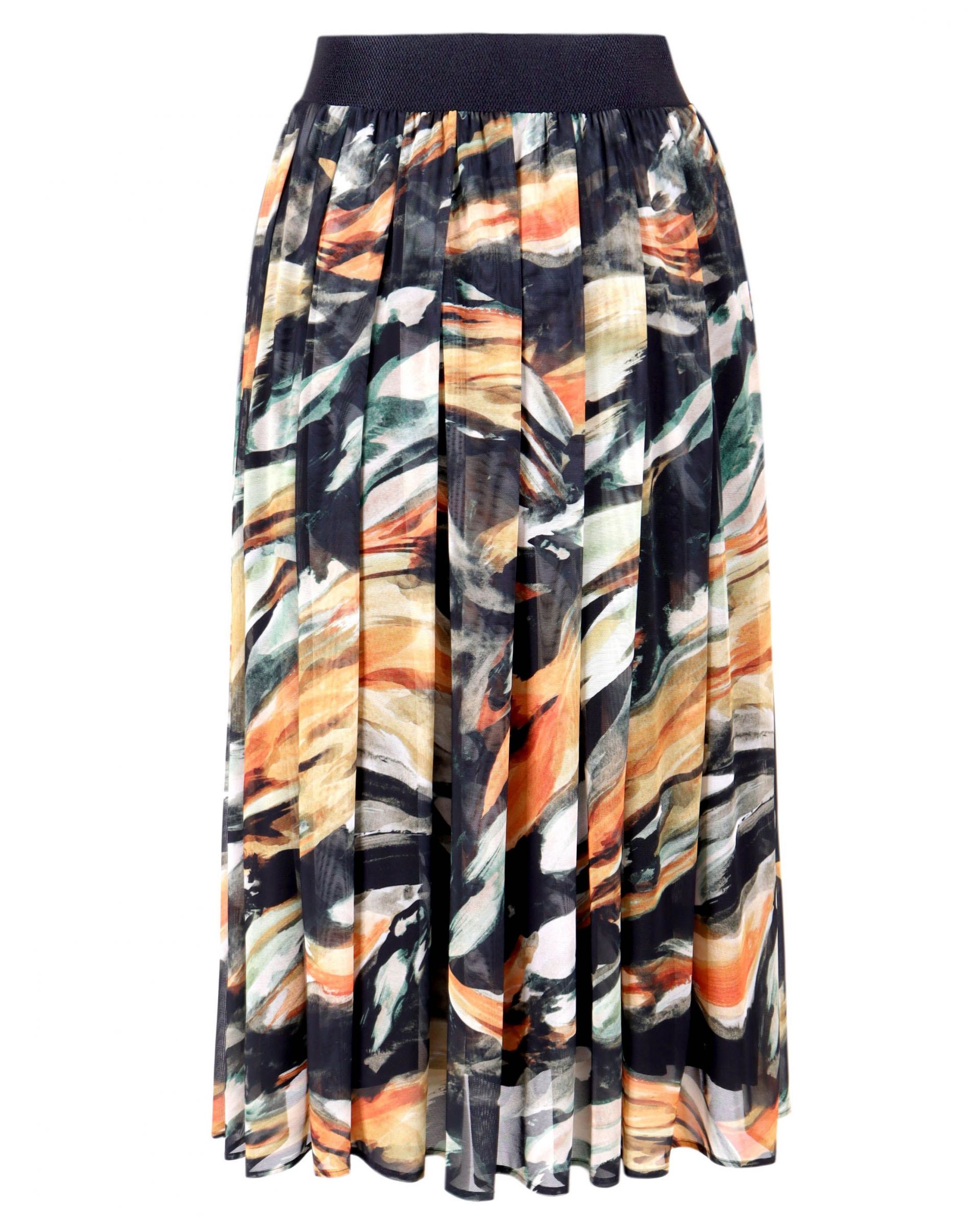 Midi skirt, with an abstract print 1