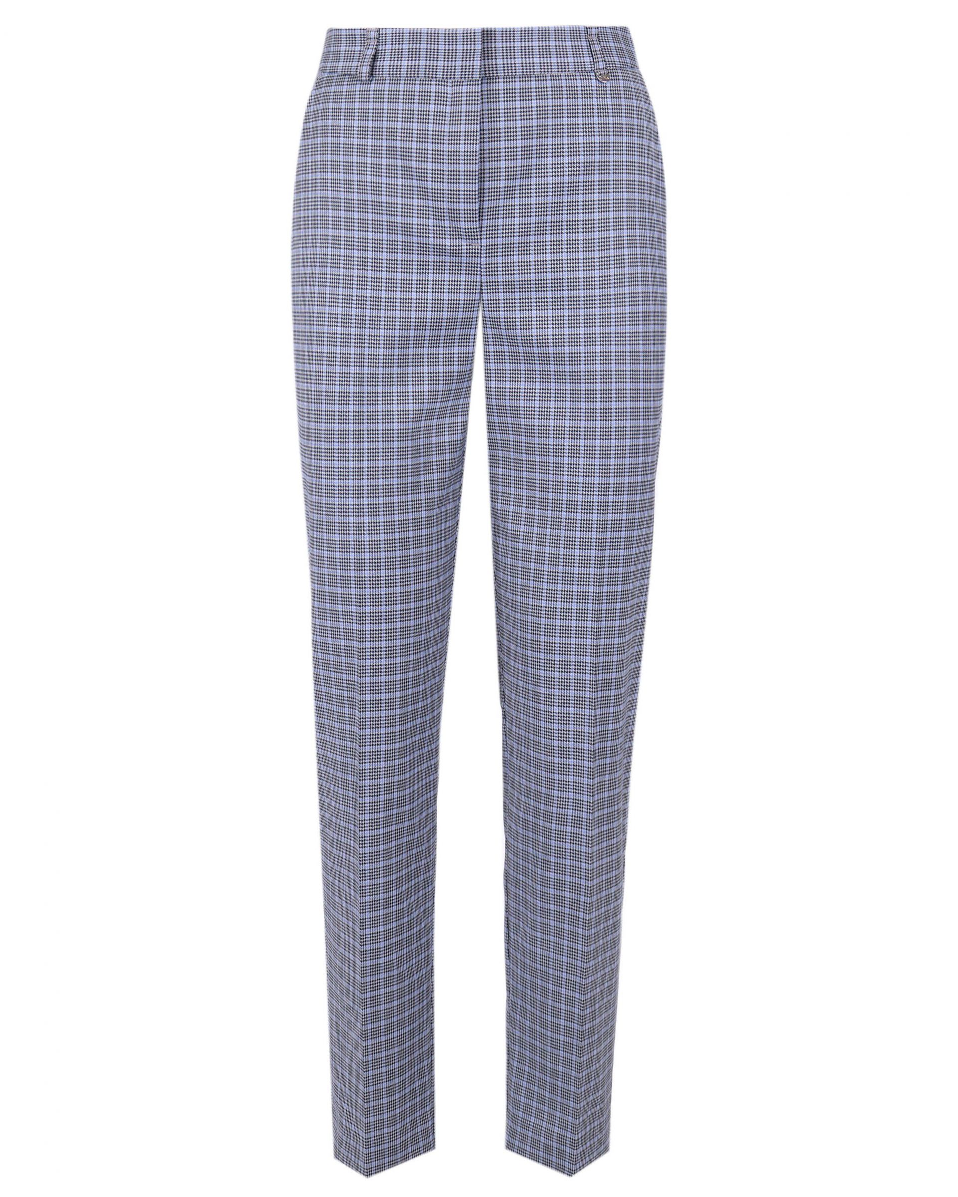 Houndstooth recycled polyester and viscose trousers 0